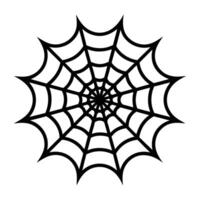 spider web illustration white background. vector