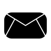 Crisp black silhouette of an envelope, a universal symbol for communication, email, and messages. Simple effective for digital interfaces, stationery designs, or conveying contact and correspondence vector