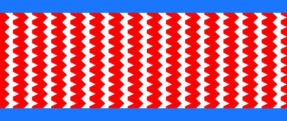 Dynamic seamless pattern featuring vertical red zig zag stripes against a bold blue background. This energetic graphic is perfect for sports themes, digital art, or lively designs