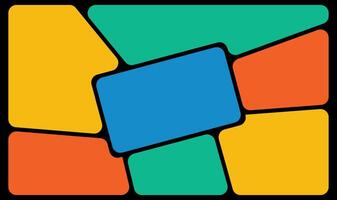 Vibrant abstract template resembling comic book panels with organic, interconnected shapes in a bright palette. Perfect for narrative projects, presentations, or adding a modern, dynamic framework vector