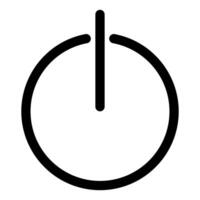 A clean and modern graphic represents the universal symbol for power. Use it to illustrate concepts of technology, energy, control, and on or off states in your designs. vector