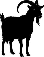 Goat Silhouette on White Background vector