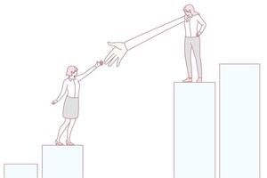 Fostering Collaboration and Providing Support in Professional Growth and Development vector