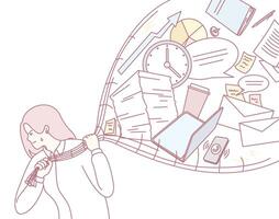Effectively Managing Workload While Navigating Through Information Overload Challenges vector