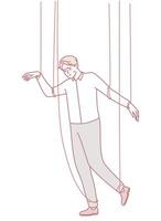 A delightful Marionette Puppet Character Illustration blending tradition with modern artistry vector