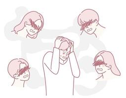 Struggling with Overwhelming Thoughts and Voices in the Mind and Emotions is Challenging vector