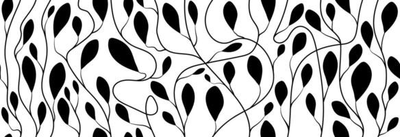 Abstract print with leaves. vector