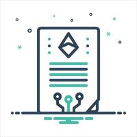 Mix icon smart-contract vector