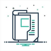 Mix icon document vector