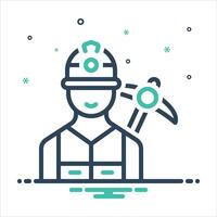 Mix icon miner vector