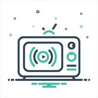 Mix icon streaming vector