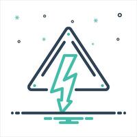 Mix icon high-voltage vector