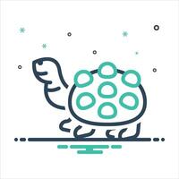 Mix icon turtle vector