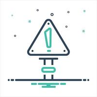 Mix icon precaution vector