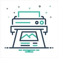 Mix icon print vector
