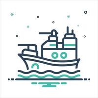 Mix icon battleship vector