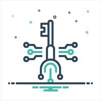 Mix icon private-key vector