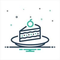 Mix icon pastry vector