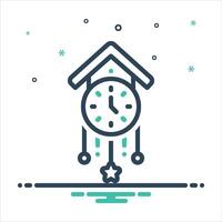 Mix icon wall-clock vector
