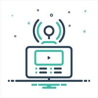 Mix icon broadcasting vector