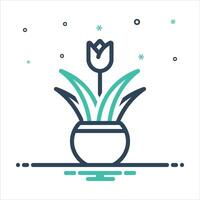 mix icon plant vector