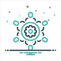 Mix icon teamwork vector