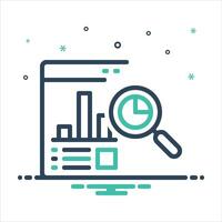 Mix icon analystics vector