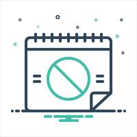 Mix icon unavailable vector