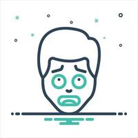 Mix icon anxious vector