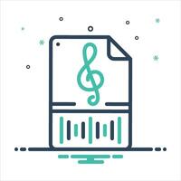 Mix icon audio file vector