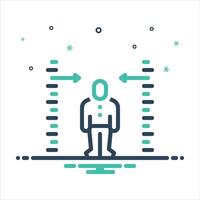 Mix icon height vector