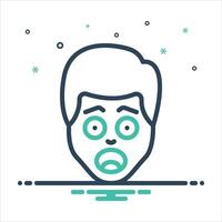 Mix icon surprised vector