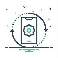 Mix icon recovery vector