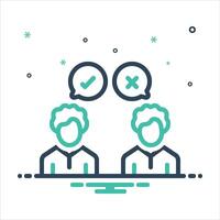 Mix icon opinion vector