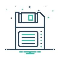 Mix icon floppy vector