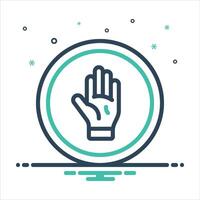 Mix stop icon vector