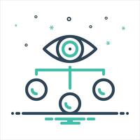 Mix icon overseeing vector