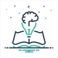 Mix icon knowledge vector