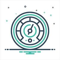 Mix icon speedometer vector