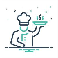 Mix icon chef vector
