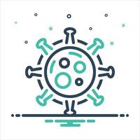 Mix icon virus vector