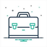 Mix icon briefcase vector