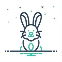 Mix icon rabbit vector