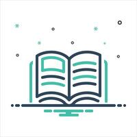 Mix book icon vector