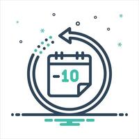 Mix icon yesterday vector