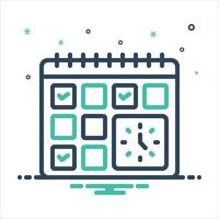 Mix icon schedule vector
