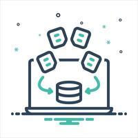 Mix icon data-collection vector