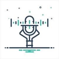 Mix icon audio vector