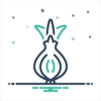 Mix onion icon vector