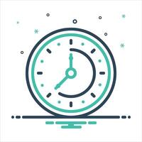 Mix clock icon vector